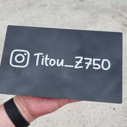 Cache Plaque MOTO *** TEXTE + LOGO RESEAU ***